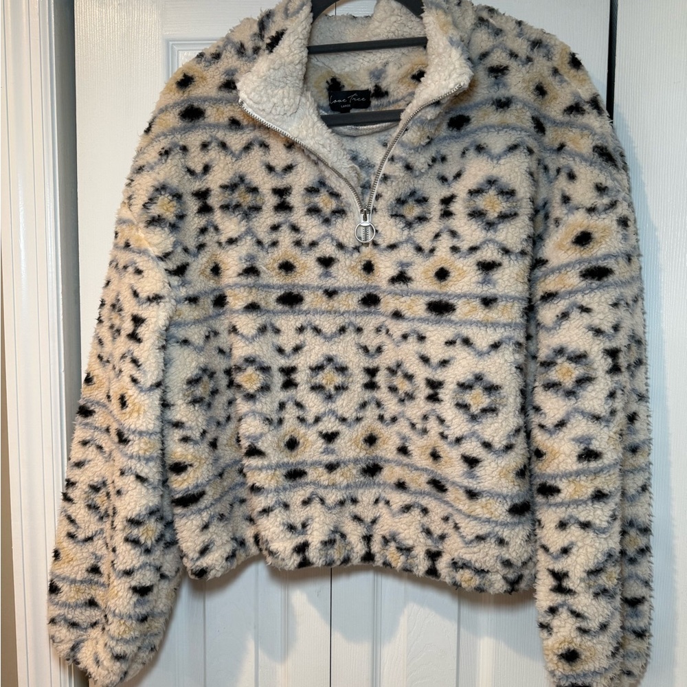 Love Tree Patterned Fleece Jacket - image 4